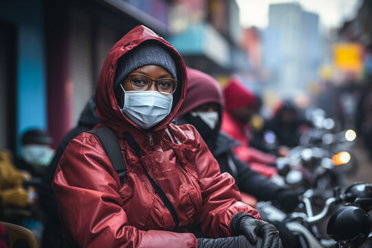Woman in mask and glasses on the International Day of Epidemic Preparedness