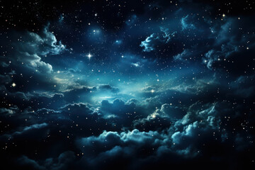 A star-studded night sky, awe-inspiring in its vastness and mystery. Concept of celestial beauty. Generative Ai.