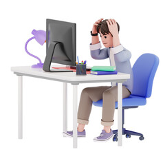 Man Activity Office Work