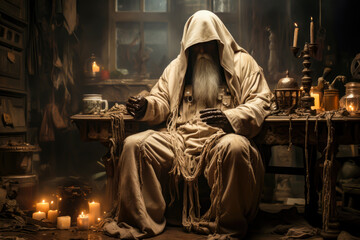 the scene of ghost of christmas past, present and future, christmas story, presents, christmas spirit, santa claus,