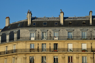 Immeuble haussmannien à Paris, France
