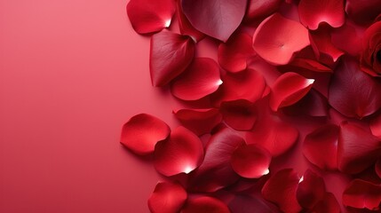 red rose petals on red background