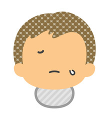 Stock Illustration: Facial expression _ baby _ crying face