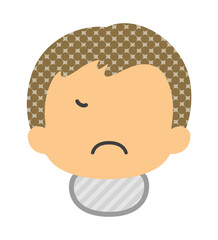 Stock Illustration: Facial expression _ baby _ angry face