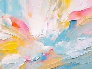 abstract oil painting, pastel colors and bold brush strokes