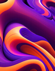 colorful abstract background with wave,  Generative Ai