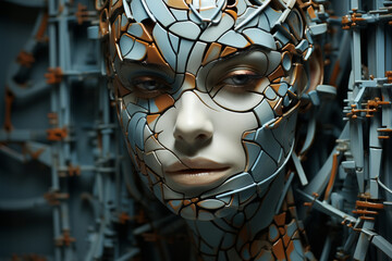 Abstract illustration that visualizes the complex and labyrinthine nature of the Borderline Personality Disorder mind, showing the tangled thoughts and emotions