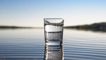 Well-lit super clear water, minimalism