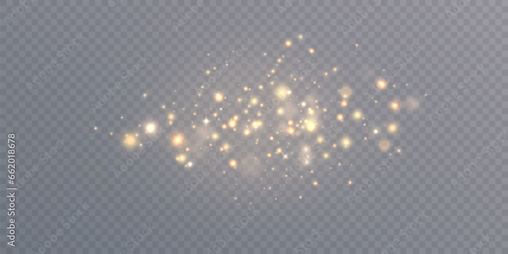 Aufkleber Abstract bokeh lights isolated on transparent background for Christmas and New Year illustrations. Vector