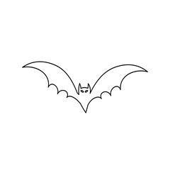 illustration of a flying bat. Halloween Bats icon