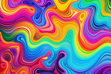 Background texture of psychedelic wavy swirls - AI Generated