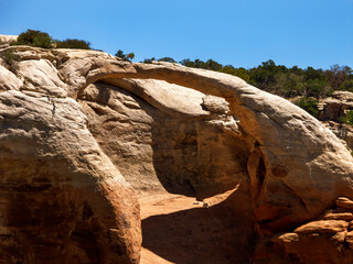 Natural sandstone arch in western Colorado 