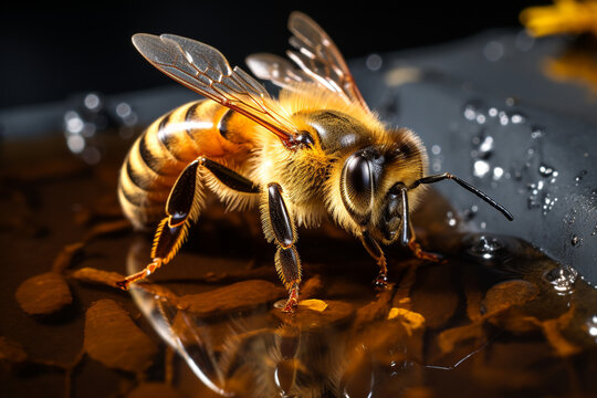 little darlings cuties a bees, honey, a laborer, a hard worker, yellow and black striped animals cheerful joyful happy nice eyes, insect bumble-bee wasp hornet.