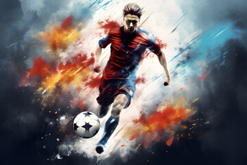 Fototapeta premium Fussballspieler