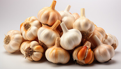 seasoning garlic stacks/stacks style studio photography