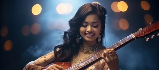 Asian Female Musician Industry Professional Background Generative AI