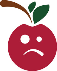 red apple illustration