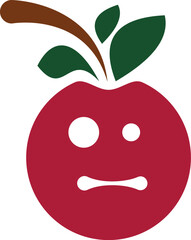 red apple illustration