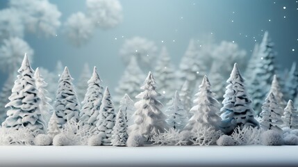 Fototapeta premium winter landscape with trees