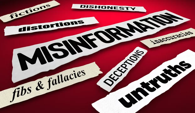 Misinformation Bad News Headlines Lies Deception False Stories 3d Illustration