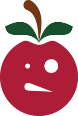 red apple illustration
