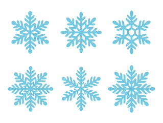Fototapeta na wymiar Set of snowflakes. Christmas design elements.