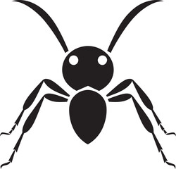 Black Vector Ant Logo Simple and Powerful Vector Art Mastery Black Ant Emblem