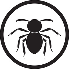 Majestic Black Ant Logo in Vector Art Streamlined Ant Icon Black Vector Logo