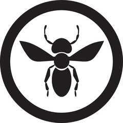 Black Vector Ant Icon A Logo to Remember Elegance in Simplicity Black Ant Vector Emblem