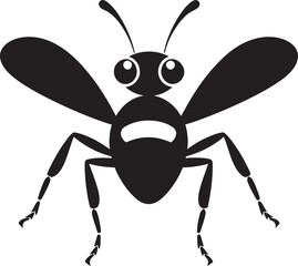 Minimalistic Majesty Black Ant Vector Symbol Elegance in Simplicity Black Ant Vector Design