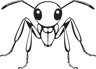 Streamlined Excellence Black Ant Vector Logo Black Vector Ant Logo A Mark of Distinction and Quality