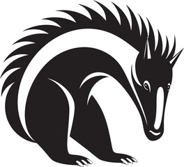 Sophisticated Anteater Logo Black Vector Art at Its Finest Black Vector Anteater Logo Excellence in Simplicity
