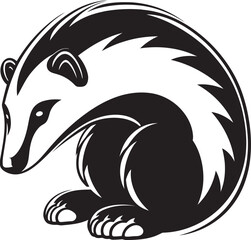 Timeless Black Anteater Logo A Masterpiece in Vector Art Streamlined Black Anteater Icon Vector Logo Brilliance