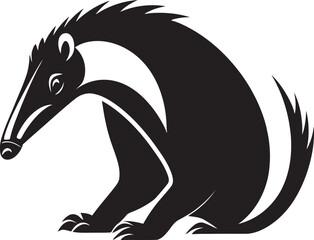 Striking Black Anteater Symbol Vector Logo Excellence Anteater Beauty in Black A Vector Logo of Grace