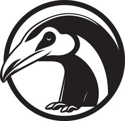 Iconic Anteater Silhouette Black Vector Logo Excellence Minimalistic Majesty Black Anteater Vector Design