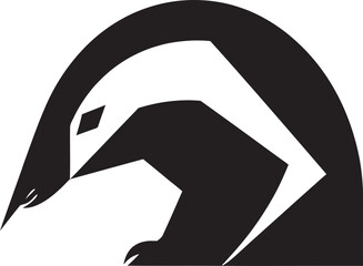 Anteater Beauty in Black Vector Symbol of Grace Timeless Black Anteater Logo A Masterpiece in Vector Art