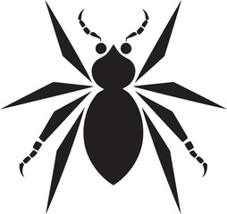 Aphid Silhouette in Black A Marvel of Vector Art Sophisticated Black Aphid Logo Vector Beauty