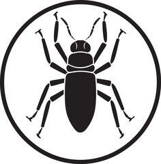 Bold and Beautiful Black Vector Aphid Emblem Aphid Precision in Black Vector Logo Mastery