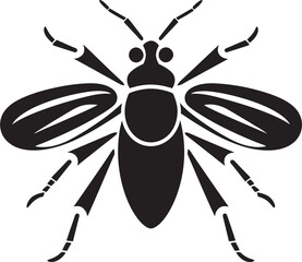 Graceful Simplicity Black Aphid Vector Icon Timeless Black Aphid Logo A Masterpiece in Vector Design