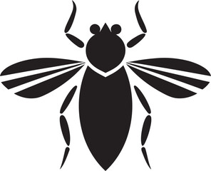 Iconic Aphid Silhouette Black Vector Logo Excellence Minimalistic Majesty Black Aphid Vector Design