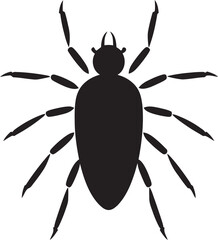 Aphid Elegance in Black A Symbol of Timeless Beauty Sleek and Stylish Black Aphid Icon in Vector