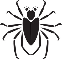 Elegant in Black Vector Art Aphid Logo Sculpted to Perfection Black Vector Aphid Symbol