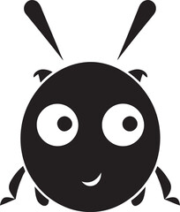 Minimalist Elegance Black Aphid Icon in Vector Graceful Black Aphid Logo A Masterpiece in Simplicity