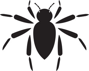 Artistic Precision Black Aphid Symbol in Vector Black Vector Aphid Logo Timeless Elegance