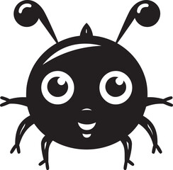 Sculpted Excellence Black Aphid Icon in Vector Elegant Black Vector Aphid A Logo for the Ages