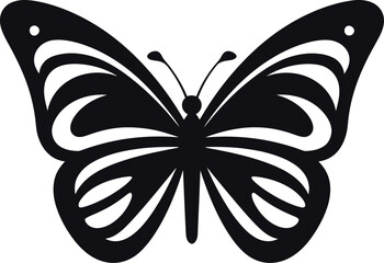 Butterfly in Shadows Noir Logo Design Sculpted Elegance Black Vector Butterfly