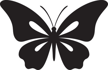 Butterfly Silhouette in Shadows Noir Icon Elegant Freedom Black Butterfly Symbol