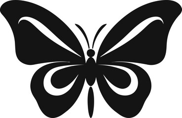 Intricate Butterfly Logo: Midnight Elegance Vector Butterfly Symbol: Delicate Silhouette