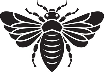 Graceful Nature Cicada Symbol in Blacks Elegance The Essence of Cicadas Black Vector Logos Melody