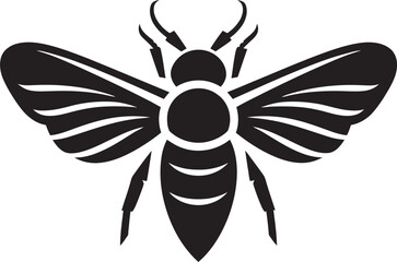 Elegance in Sound Cicada Icons Tribute to Wildlife Symphonic Serenade Black Vector Cicadas Melodic Design